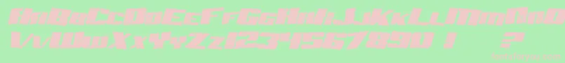 SF Aftershock Debris Italic Font – Pink Fonts on Green Background