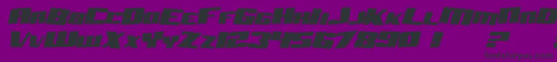 SF Aftershock Debris Solid Italic Font – Black Fonts on Purple Background