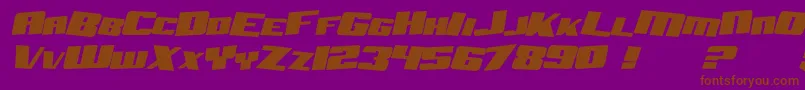 SF Aftershock Debris Solid Italic Font – Brown Fonts on Purple Background