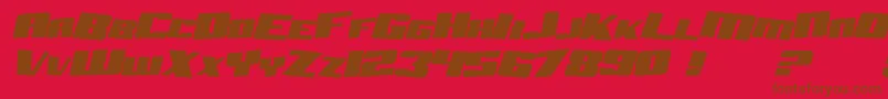 Czcionka SF Aftershock Debris Solid Italic – brązowe czcionki na czerwonym tle