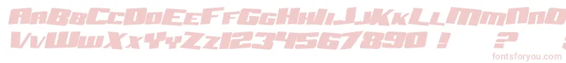 SF Aftershock Debris Solid Italic Font – Pink Fonts on White Background