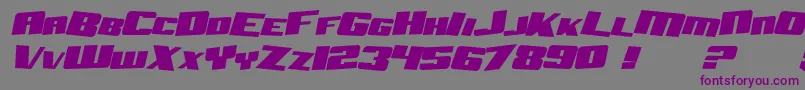 SF Aftershock Debris Solid Italic-Schriftart – Violette Schriften auf grauem Hintergrund