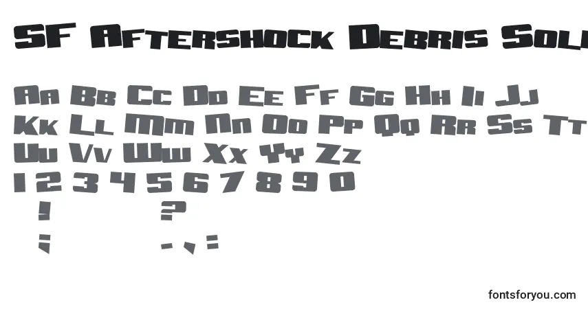 SF Aftershock Debris Solidフォント–アルファベット、数字、特殊文字
