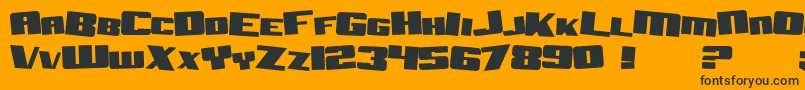 SF Aftershock Debris Solid Font – Black Fonts on Orange Background