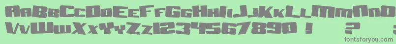 SF Aftershock Debris Solid Font – Gray Fonts on Green Background