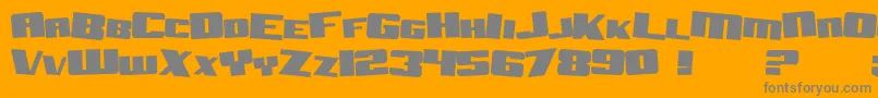 SF Aftershock Debris Solid Font – Gray Fonts on Orange Background