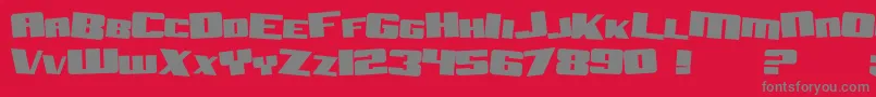 Weitere Informationen zur SF Aftershock Debris Solid-Schriftart SF Aftershock Debris Solid-Schriftart – Graue Schriften auf rotem Hintergrund
