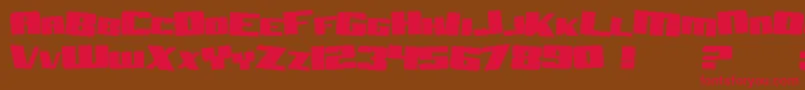 SF Aftershock Debris Solid Font – Red Fonts on Brown Background