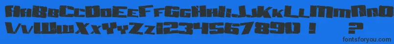 SF Aftershock Debris Font – Black Fonts on Blue Background