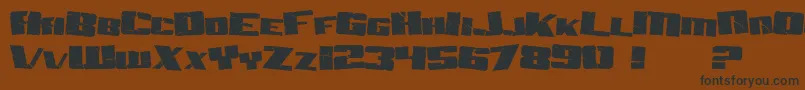 SF Aftershock Debris Font – Black Fonts on Brown Background