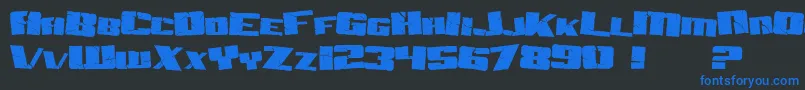 SF Aftershock Debris Font – Blue Fonts on Black Background