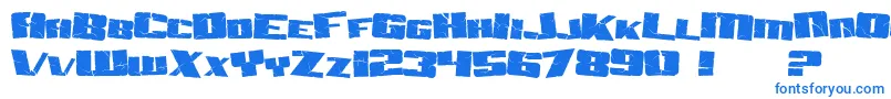 SF Aftershock Debris Font – Blue Fonts on White Background