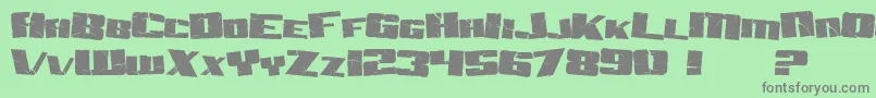 SF Aftershock Debris Font – Gray Fonts on Green Background