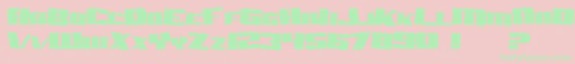 SF Aftershock Debris Font – Green Fonts on Pink Background