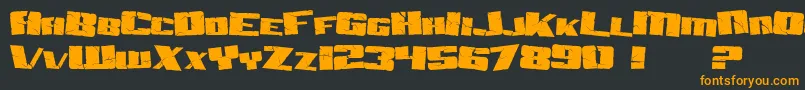 SF Aftershock Debris Font – Orange Fonts on Black Background