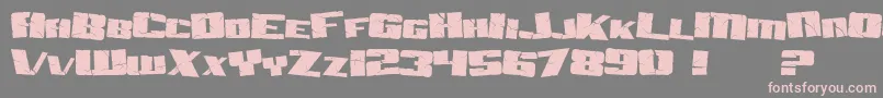 SF Aftershock Debris Font – Pink Fonts on Gray Background