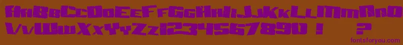 SF Aftershock Debris Font – Purple Fonts on Brown Background
