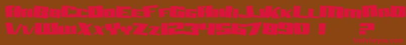 SF Aftershock Debris Font – Red Fonts on Brown Background