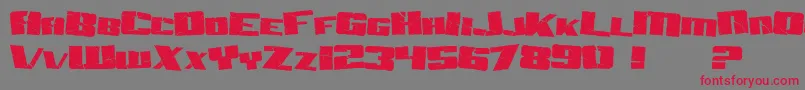フォントSF Aftershock Debris – 赤い文字の灰色の背景