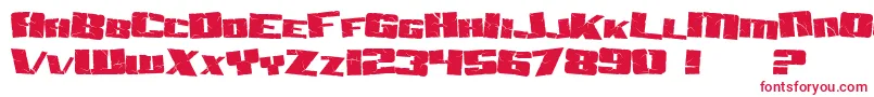 SF Aftershock Debris Font – Red Fonts on White Background