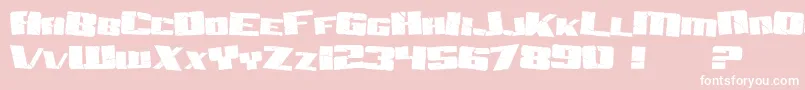 フォントSF Aftershock Debris – ピンクの背景に白い文字