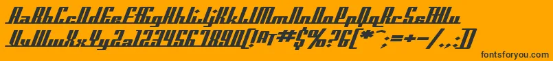SF Americana Dreams Extended Bold Font – Black Fonts on Orange Background