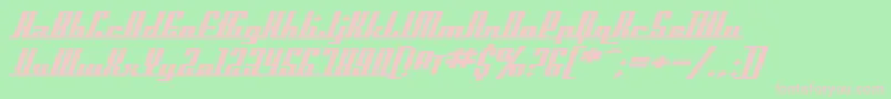 SF Americana Dreams Extended Bold Font – Pink Fonts on Green Background