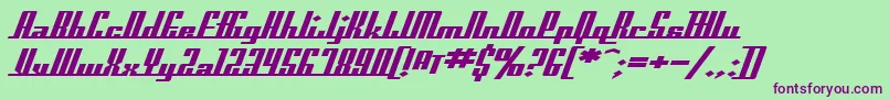 SF Americana Dreams Extended Bold Font – Purple Fonts on Green Background
