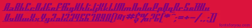 SF Americana Dreams Extended Bold Font – Purple Fonts on Red Background