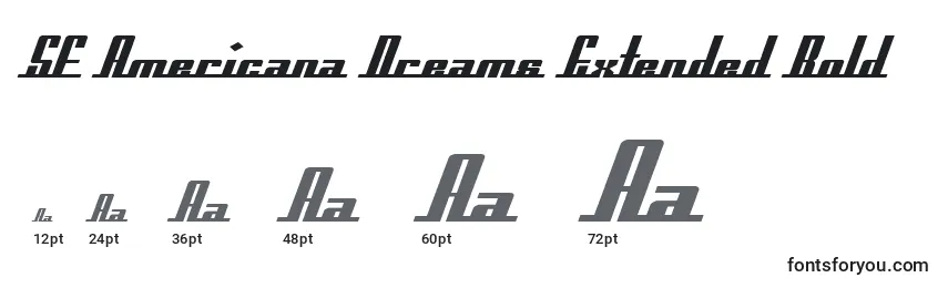 SF Americana Dreams Extended Bold Font Sizes