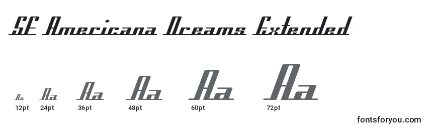 SF Americana Dreams Extended Font Sizes