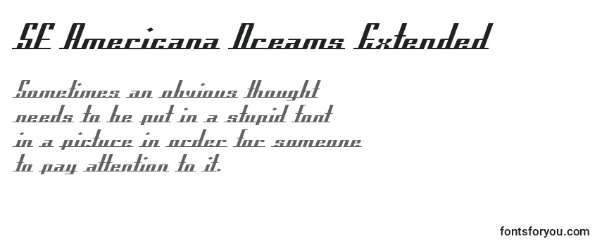 SF Americana Dreams Extended Font