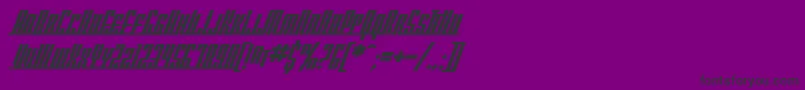 Czcionka SF Americana Dreams SC Bold – czarne czcionki na fioletowym tle