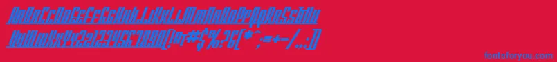 SF Americana Dreams SC Bold Font – Blue Fonts on Red Background