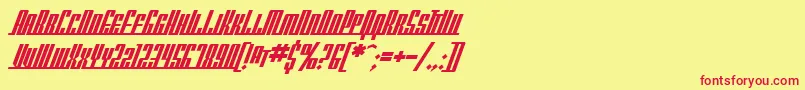 Шрифт SF Americana Dreams SC Bold – красные шрифты на жёлтом фоне