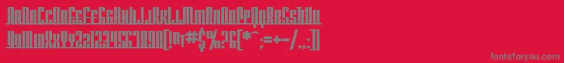 SF Americana Dreams SC Upright Bold Font – Gray Fonts on Red Background