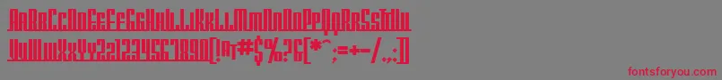 SF Americana Dreams SC Upright Bold Font – Red Fonts on Gray Background