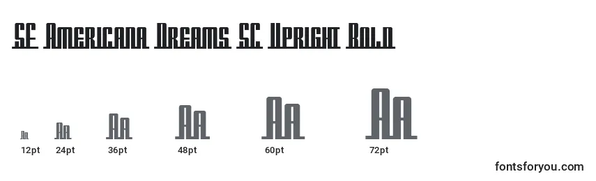 SF Americana Dreams SC Upright Bold Font Sizes