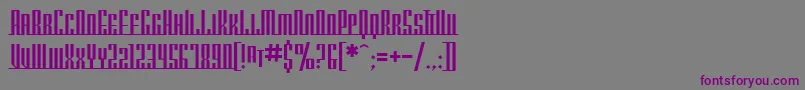 SF Americana Dreams SC Upright Font – Purple Fonts on Gray Background