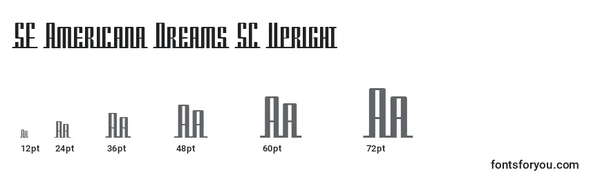 SF Americana Dreams SC Upright Font Sizes