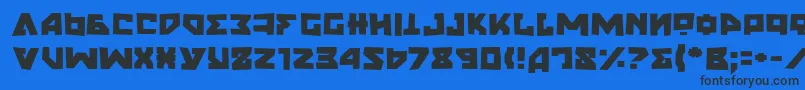 Шрифт NyetGrunge – чёрные шрифты на синем фоне