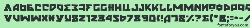 フォントNyetGrunge – 緑の背景に黒い文字