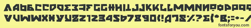 NyetGrunge Font – Black Fonts on Yellow Background