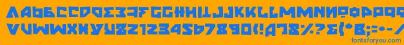 NyetGrunge Font – Blue Fonts on Orange Background