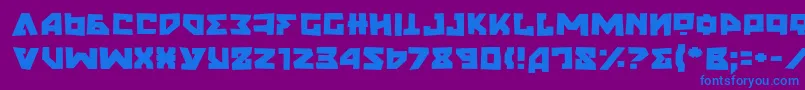 フォントNyetGrunge – 紫色の背景に青い文字