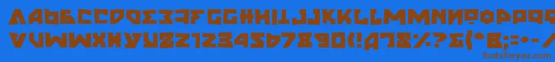 NyetGrunge Font – Brown Fonts on Blue Background