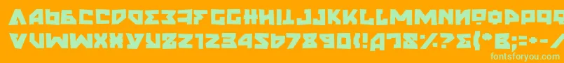 NyetGrunge-Schriftart – Grüne Schriften auf orangefarbenem Hintergrund