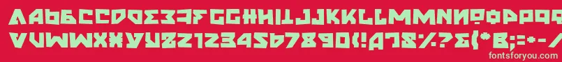 NyetGrunge Font – Green Fonts on Red Background