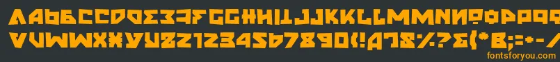 NyetGrunge Font – Orange Fonts on Black Background