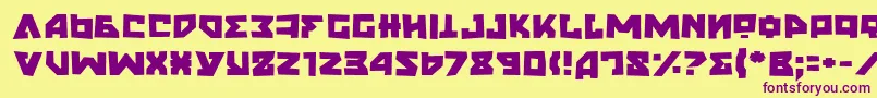 NyetGrunge Font – Purple Fonts on Yellow Background